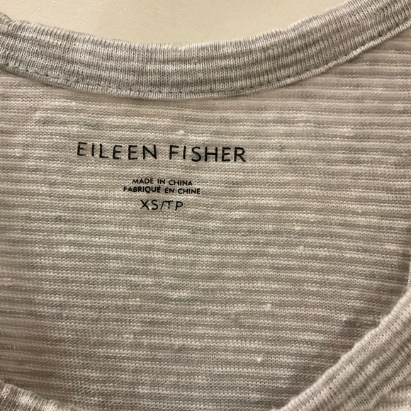 FREE with purchase: Eileen Fisher Tank, Grey and White Stripped Loose Fit, Sz XS - Picture 3 of 6